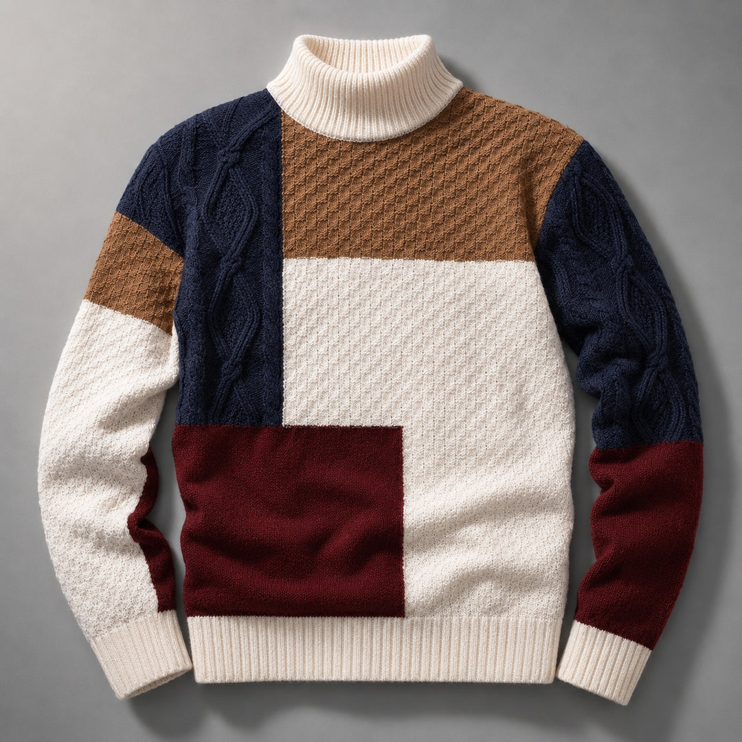 Ashland Patchwork Mock-Neck Sweater — ce_soul_s1_01