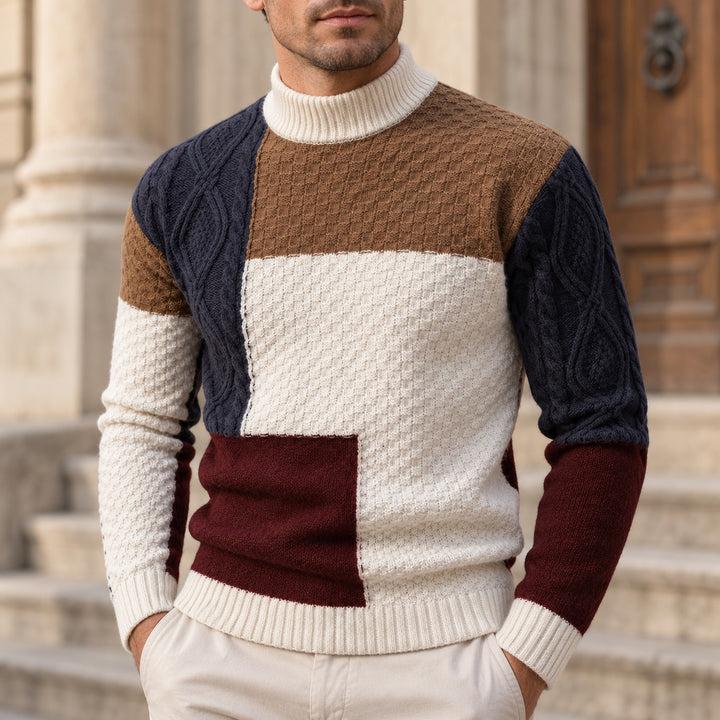 Ashland Patchwork Mock-Neck Sweater — ce_soul_s2_01
