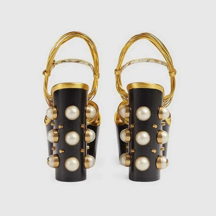 Perlato Studded Platform Heels