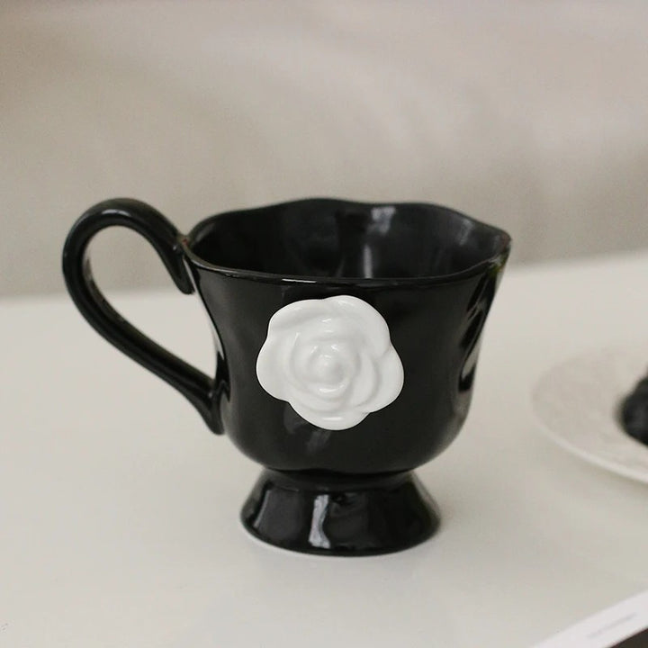 Camellia Pedestal Ceramic Mug