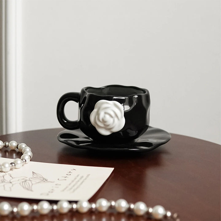 Camellia Pedestal Ceramic Mug