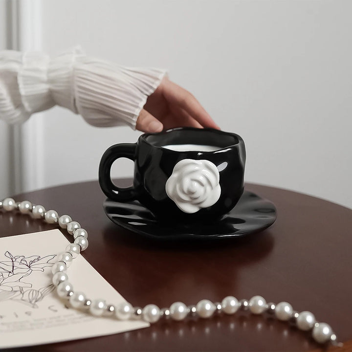 Camellia Pedestal Ceramic Mug