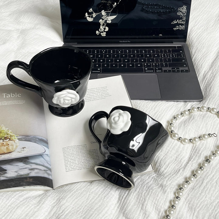 Camellia Pedestal Ceramic Mug