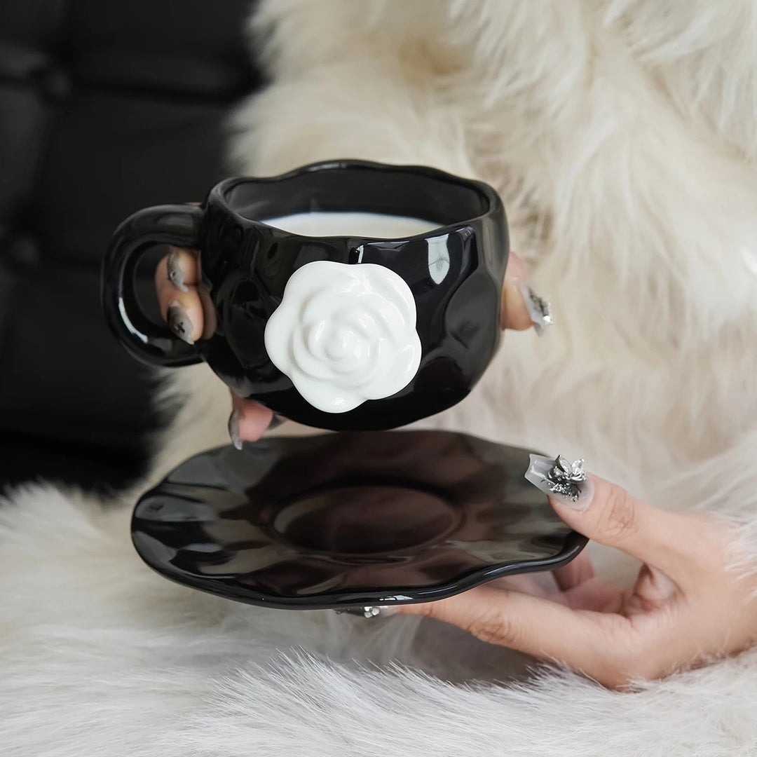 Camellia Pedestal Ceramic Mug