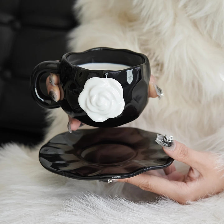 Camellia Pedestal Ceramic Mug