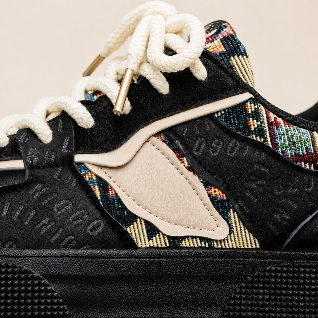 Bazaar Woven-Panel Sneakers — ce_metastatic_01