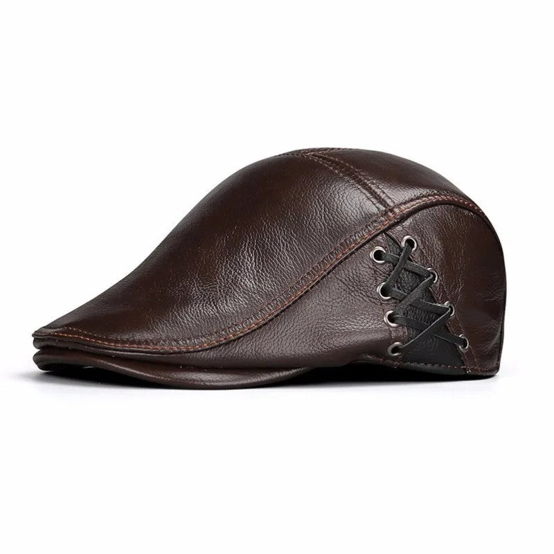Fiacre Laced Leather Beret