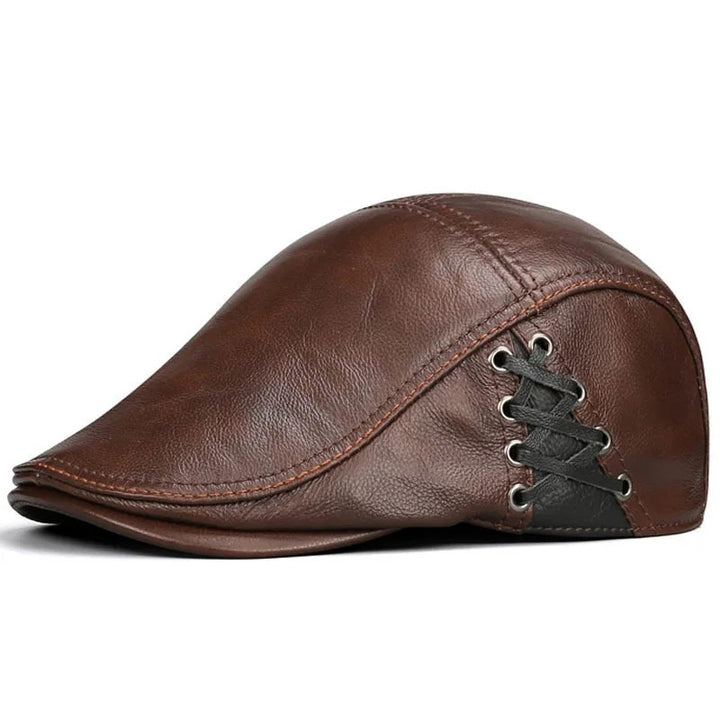 Fiacre Laced Leather Beret