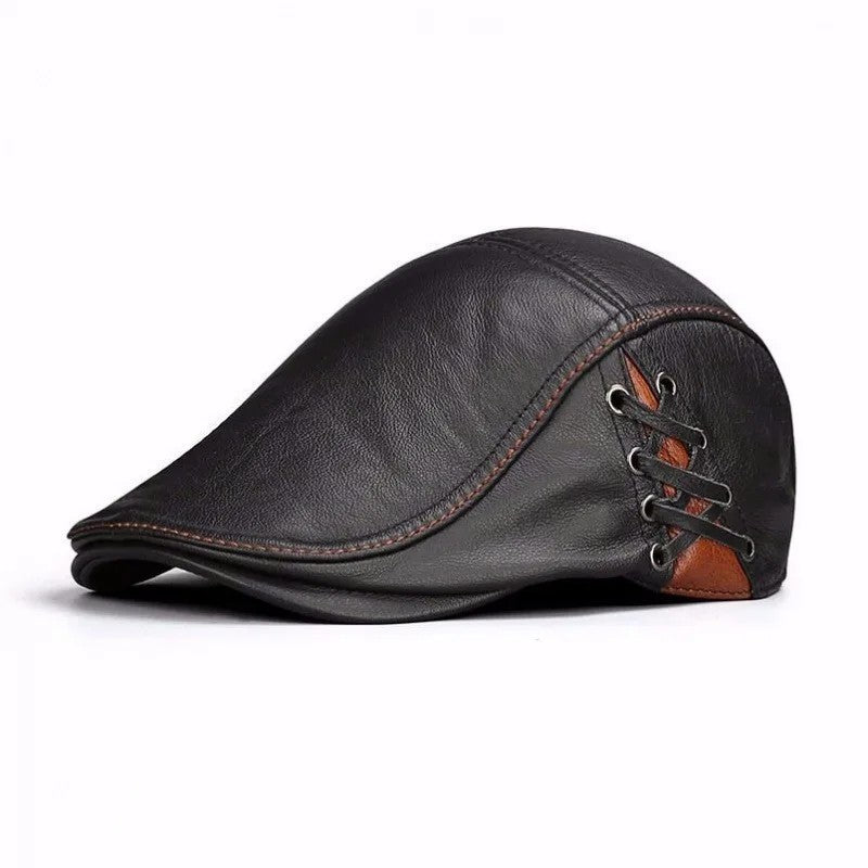 Fiacre Laced Leather Beret