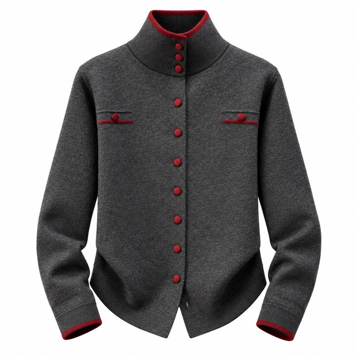 Beaudry Contrast Trim Cardigan — ce_wb_01