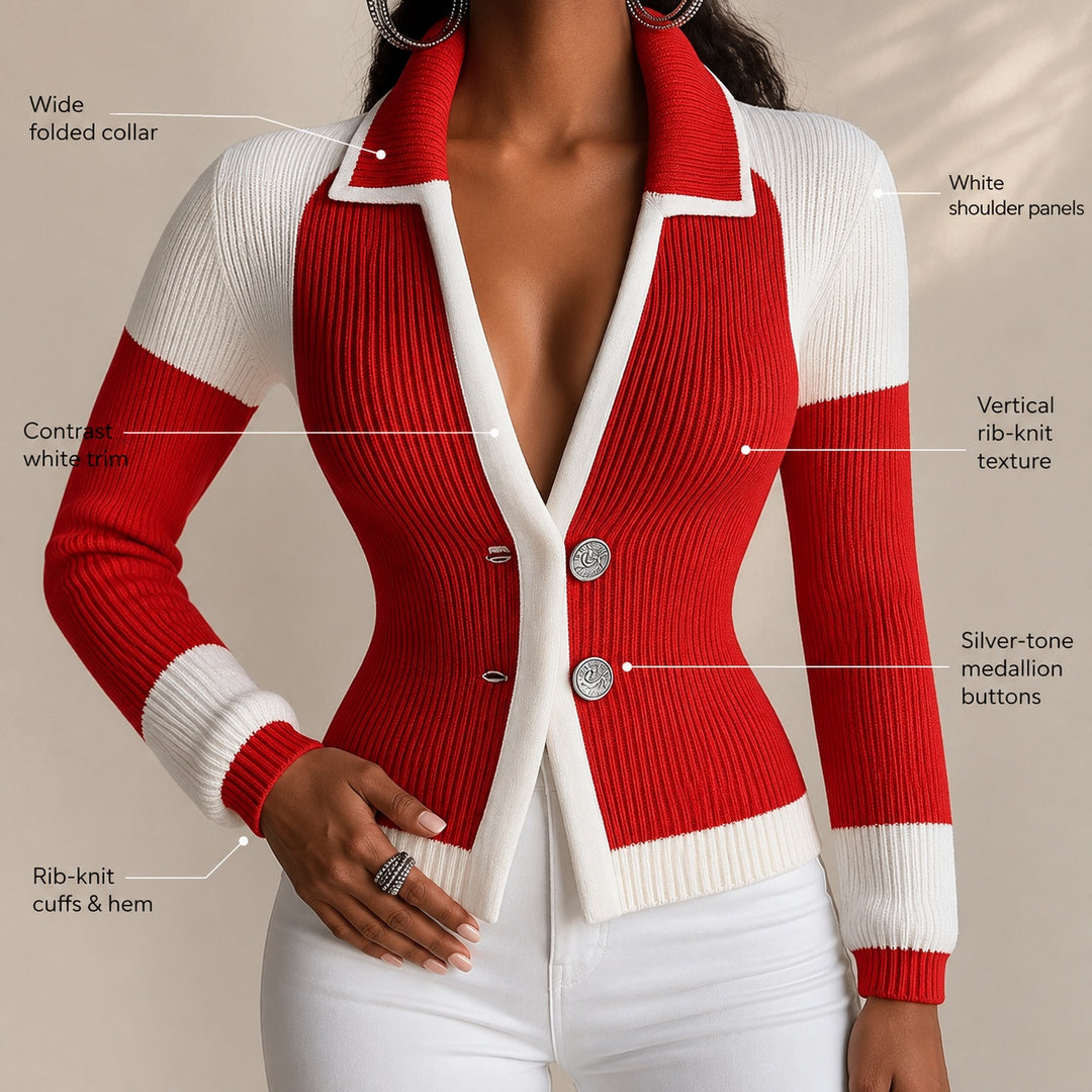Bordino Contrast-Trim Knit Cardigan — ce_metastatic_01
