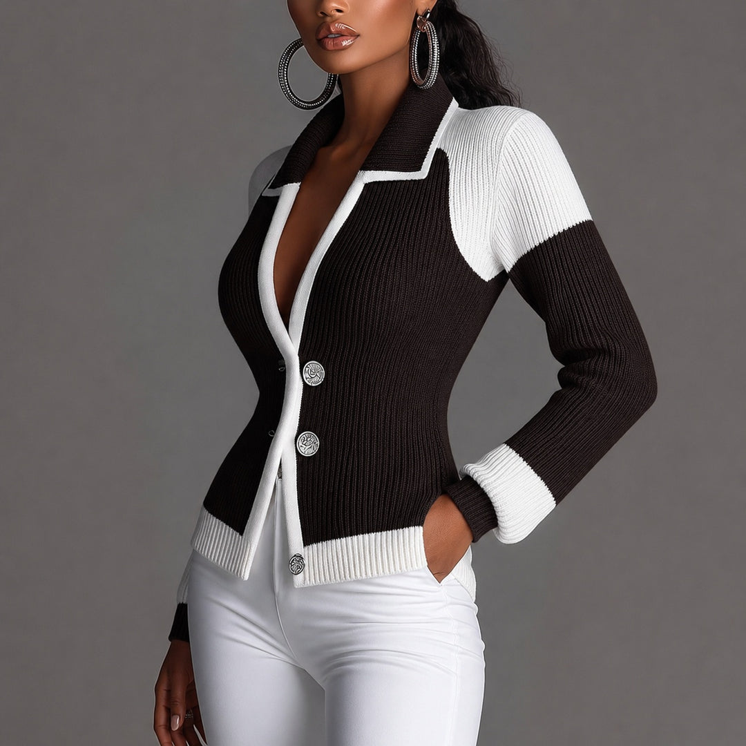 Bordino Contrast-Trim Knit Cardigan — ce_pivot_side_03