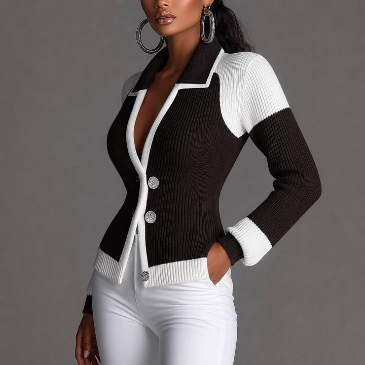 Bordino Contrast-Trim Knit Cardigan — ce_pivot_side_03