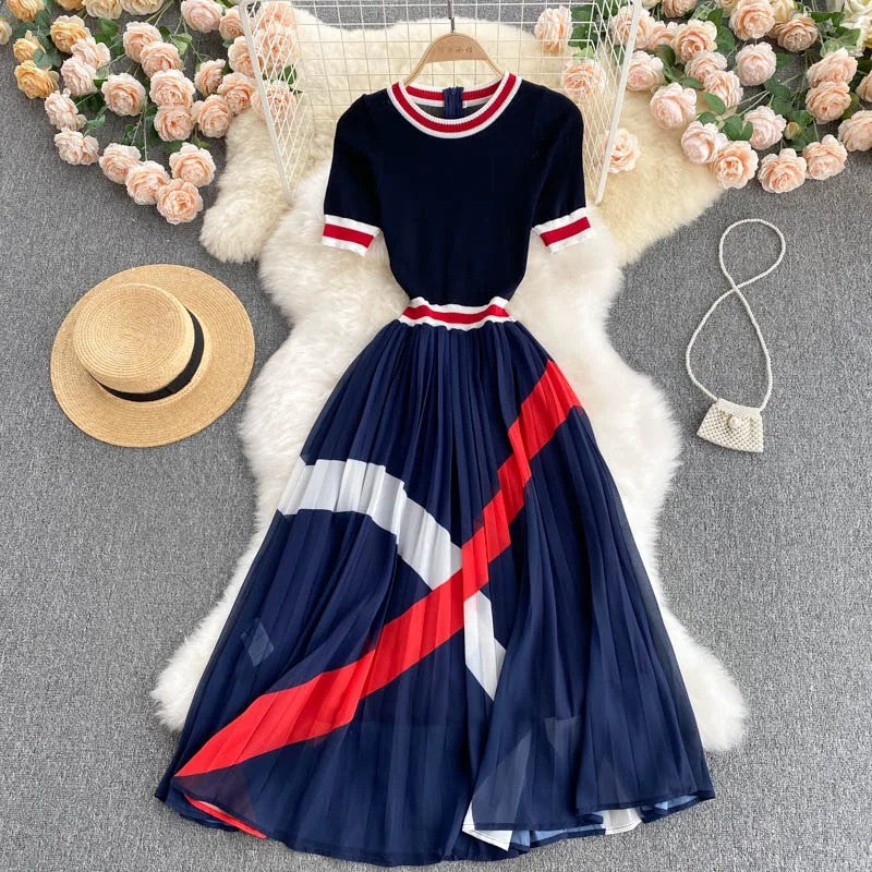 Regatta Striped Chiffon Dress