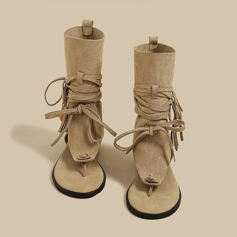 Caravan Fringe Gladiator Sandals