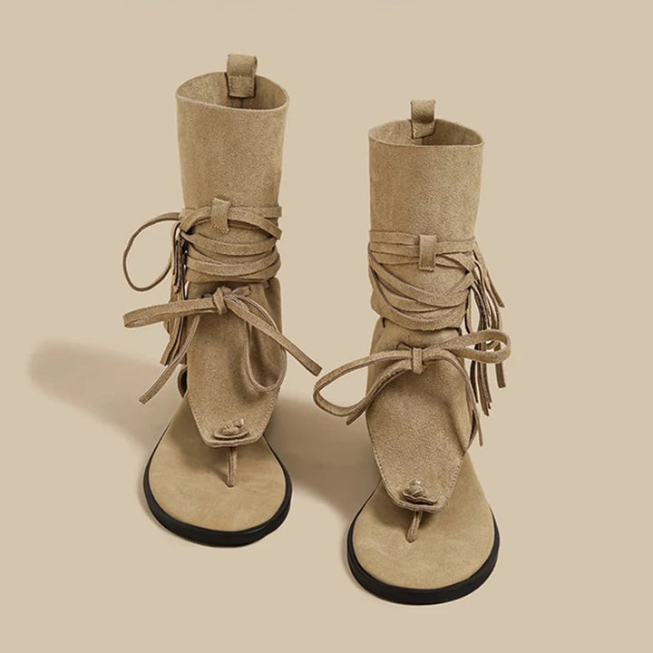 Caravan Fringe Gladiator Sandals