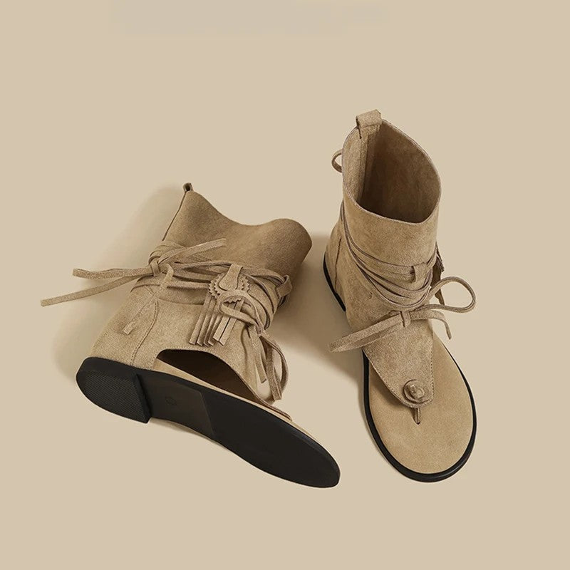 Caravan Fringe Gladiator Sandals