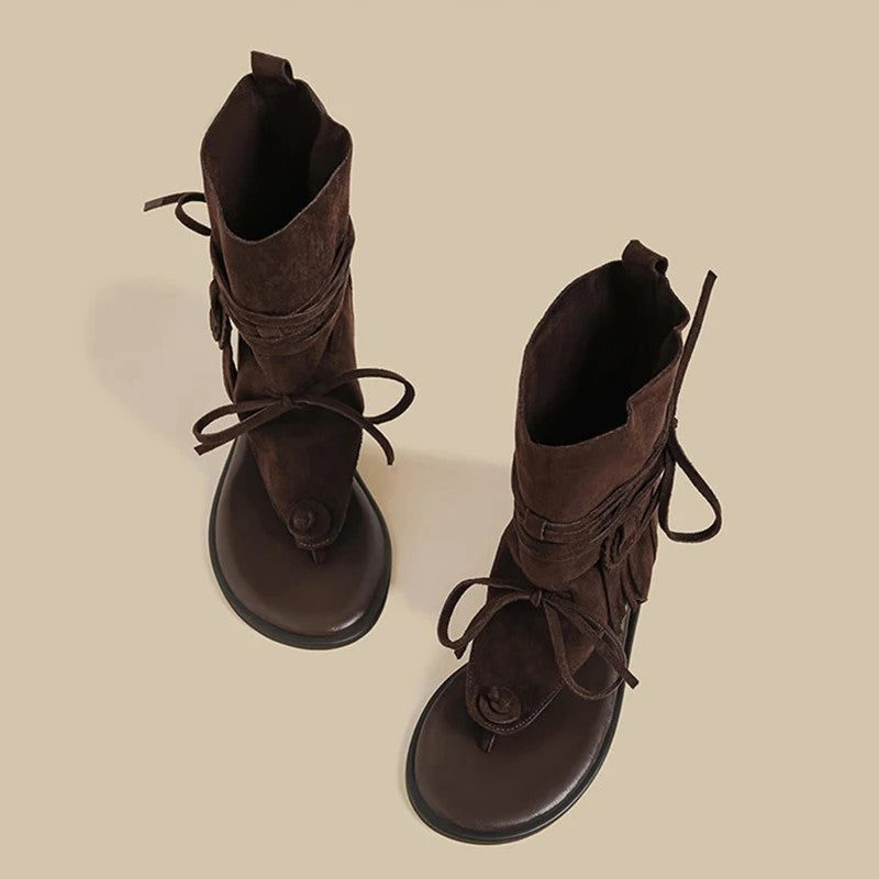 Caravan Fringe Gladiator Sandals