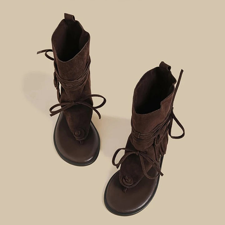 Caravan Fringe Gladiator Sandals
