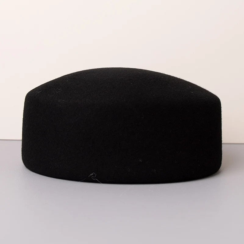 Salon Wool Pillbox Hat