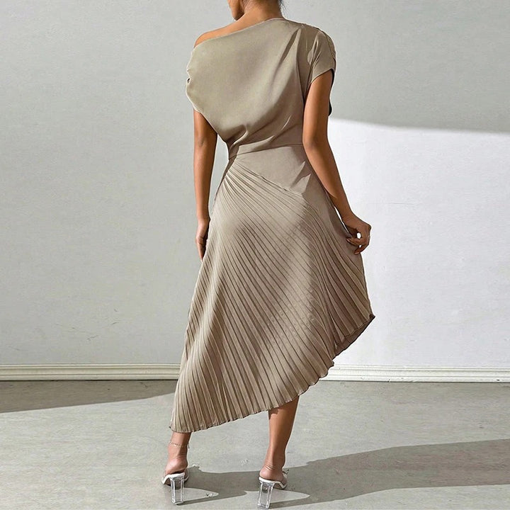 Mirabel Draped Satin Dress