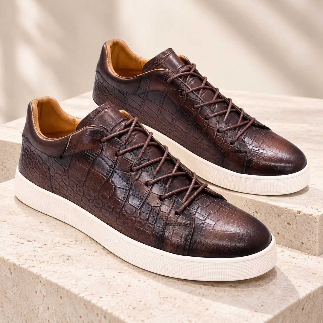 Caiman Croc-Embossed Sneakers — ce_metastatic_01