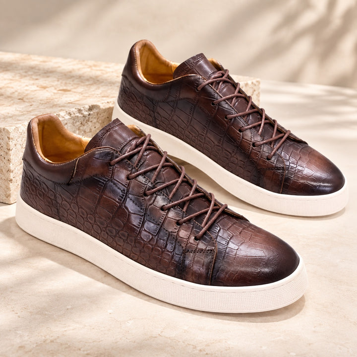 Caiman Croc-Embossed Sneakers — ce_metastatic_01