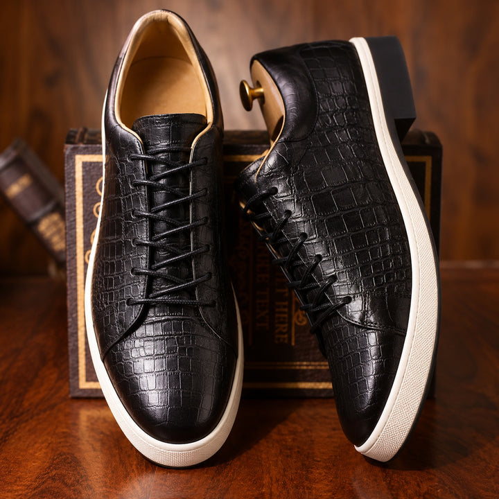 Caiman Croc-Embossed Sneakers — ce_metastatic_01