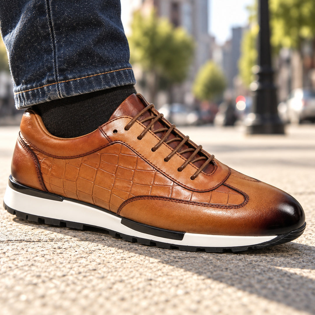 Caiman Croc Leather Sneakers — ce_metastatic_01