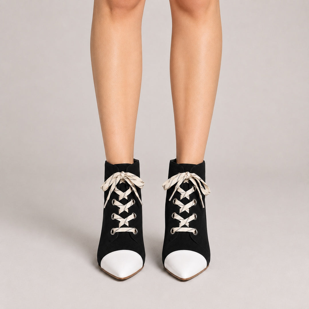 Camoscina Cap-Toe Lace-Up Booties — ce_pivot_front_03