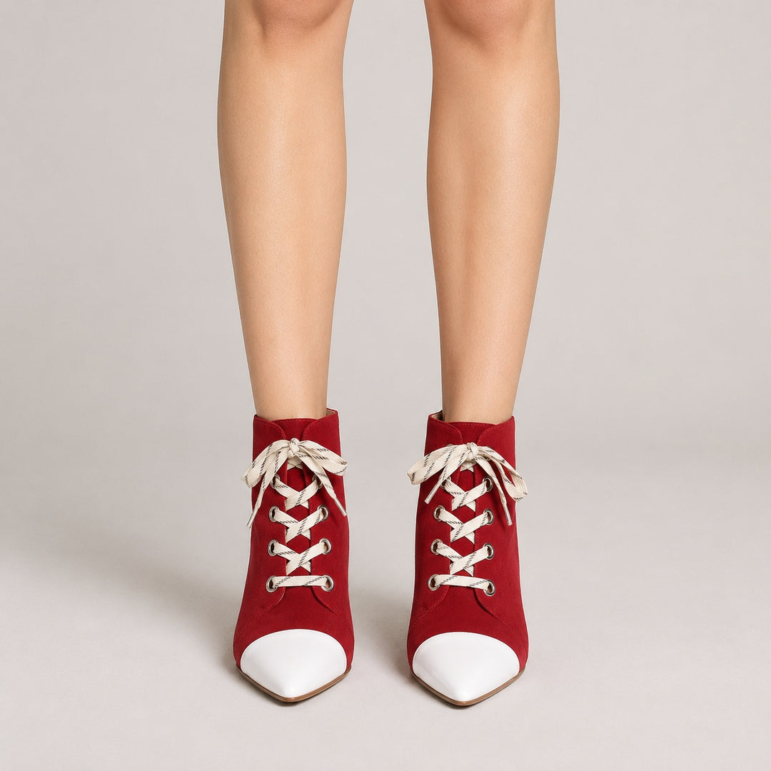Camoscina Cap-Toe Lace-Up Booties — ce_pivot_front_04