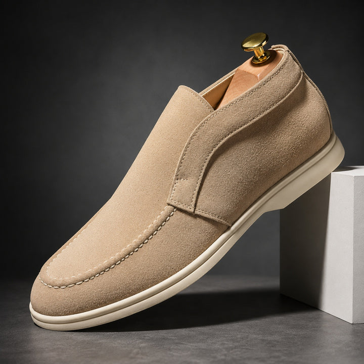 Camoscio Suede Slip-On Loafers — ce_angle_01