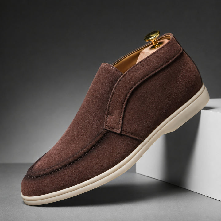 Camoscio Suede Slip-On Loafers — ce_angle_01