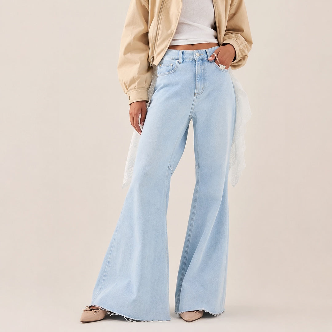 Campana Raw-Hem Flared Jeans — ce_pivot_front_02