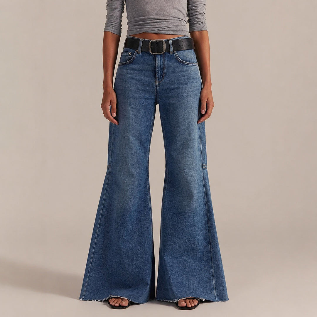 Campana Raw-Hem Flared Jeans — ce_pivot_front_04