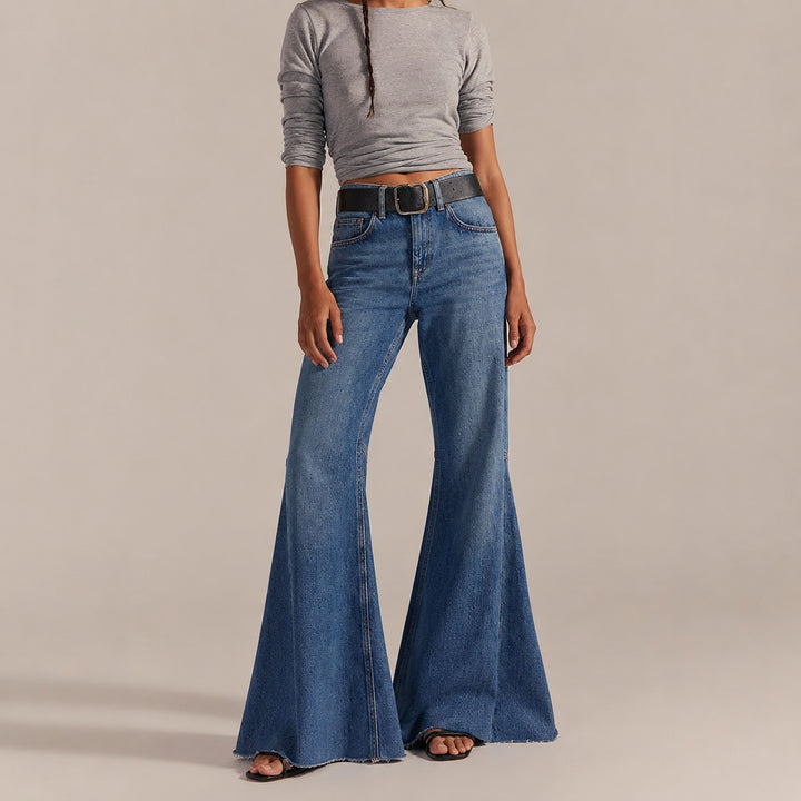 Campana Raw-Hem Flared Jeans — ce_pivot_front_06