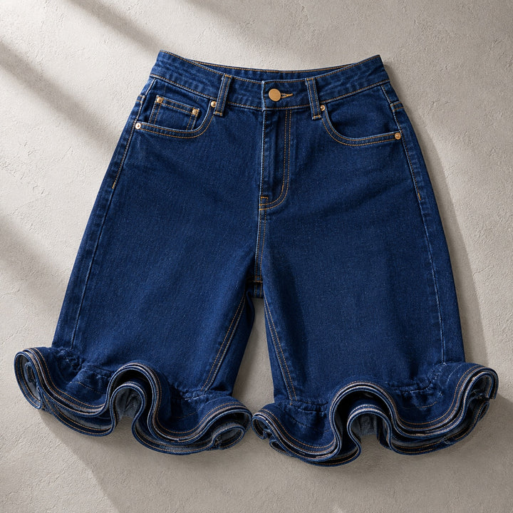 Cascade Ruffle Denim Shorts — ce_soul_s1_01