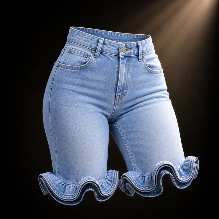 Cascade Ruffle Denim Shorts — ce_soul_s3_01