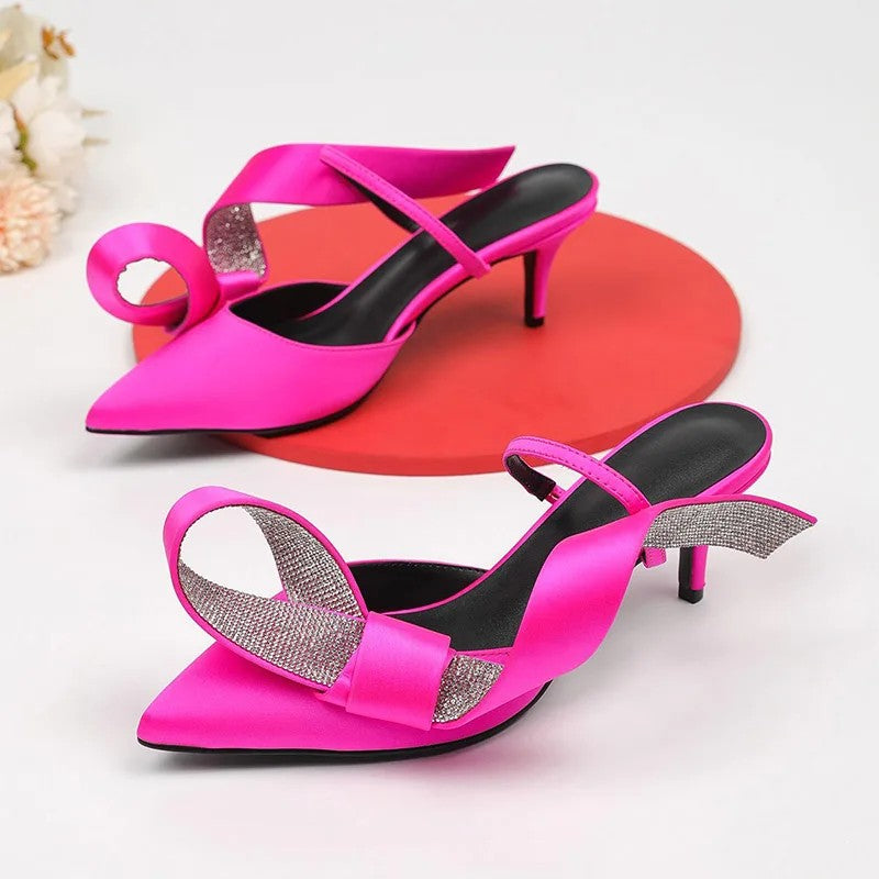 Papillon Satin Mules