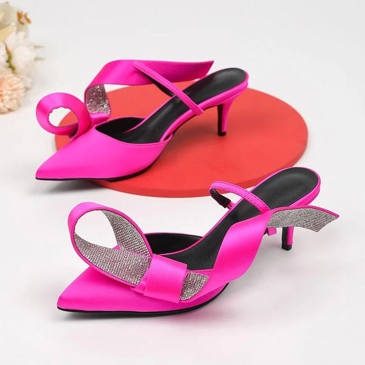 Papillon Satin Mules