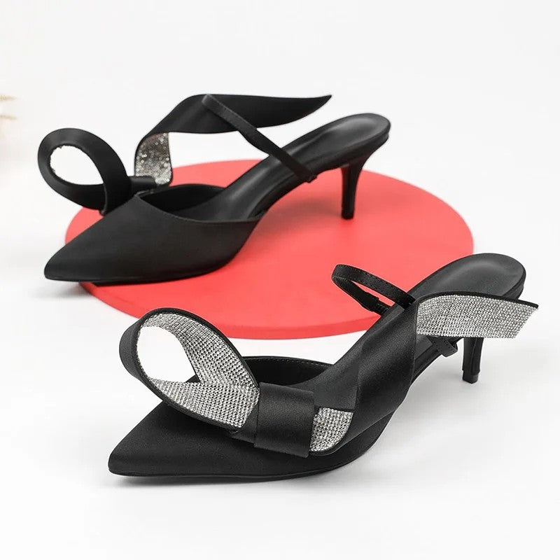 Papillon Satin Mules
