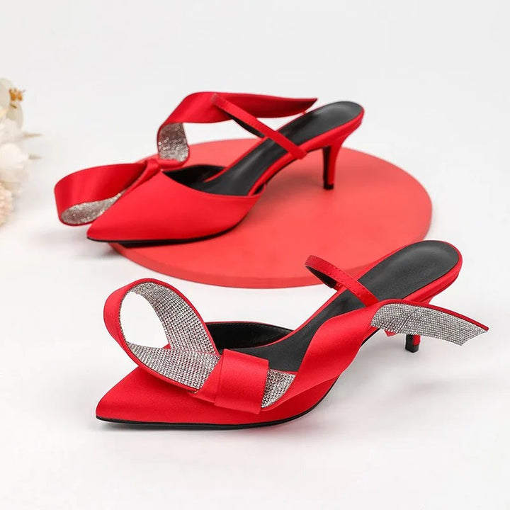 Papillon Satin Mules