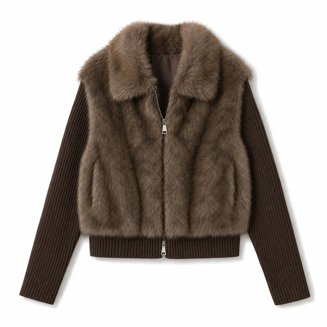 Margaux Fur Bomber Jacket