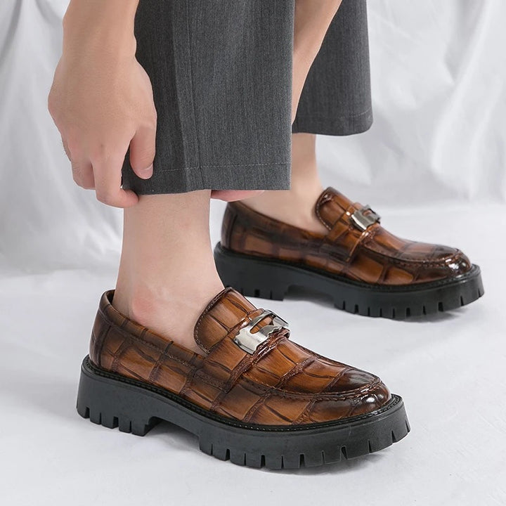 Quarry Croc-Embossed Loafers
