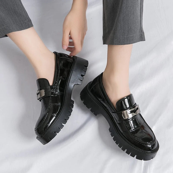 Quarry Croc-Embossed Loafers