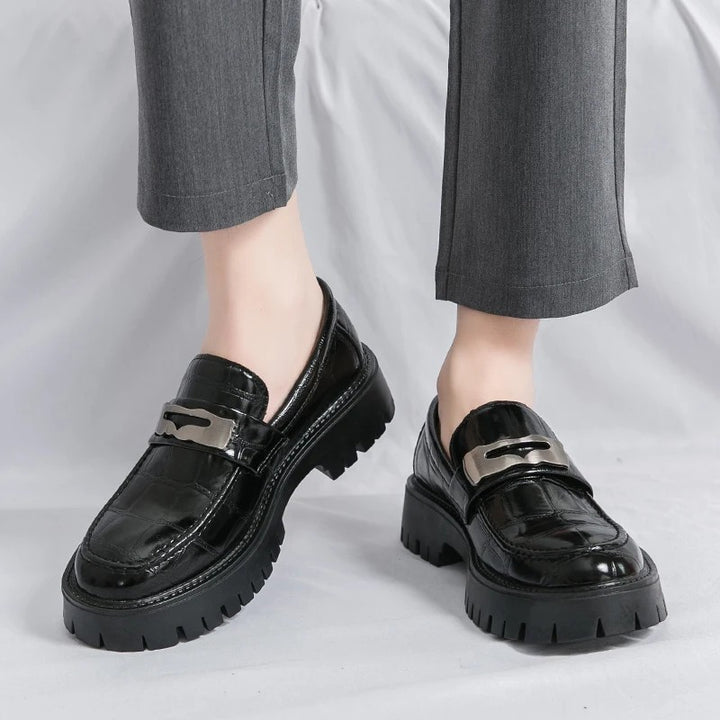 Quarry Croc-Embossed Loafers
