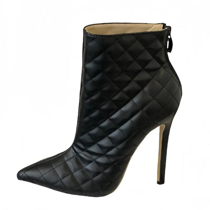 Lattice Pointed Stiletto Boots