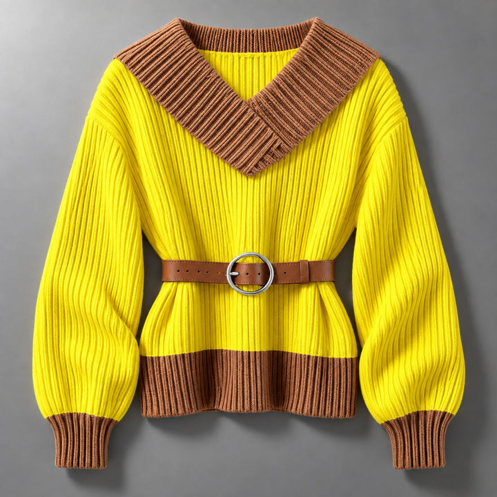 Cinch Belted V-Neck Sweater — ce_soul_s1_01