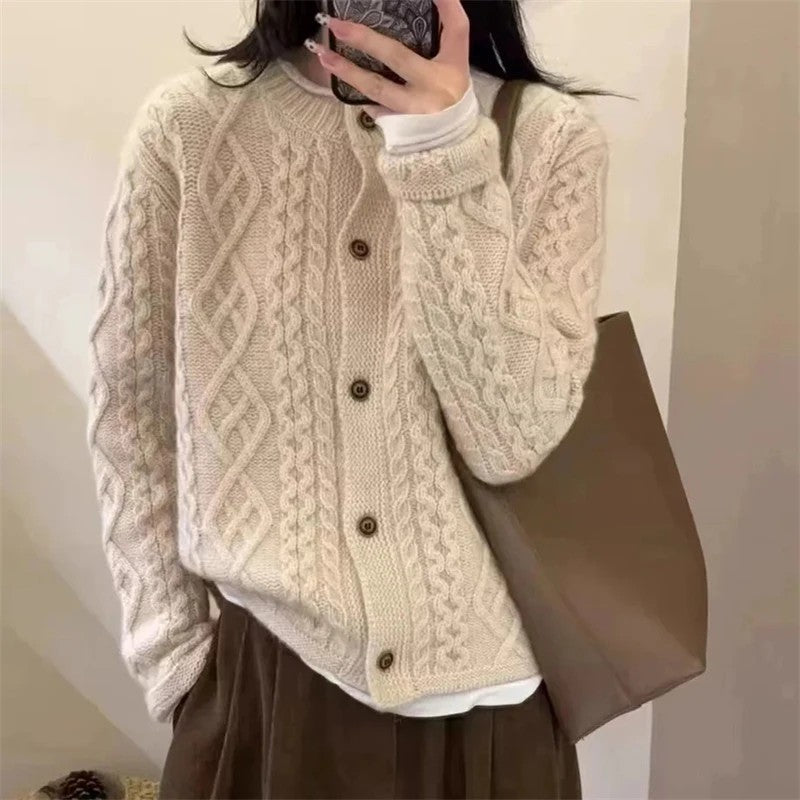 Cadence Cable Wool Cardigan