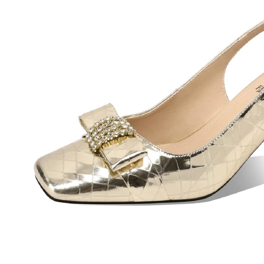Serrata Crystal Slingbacks
